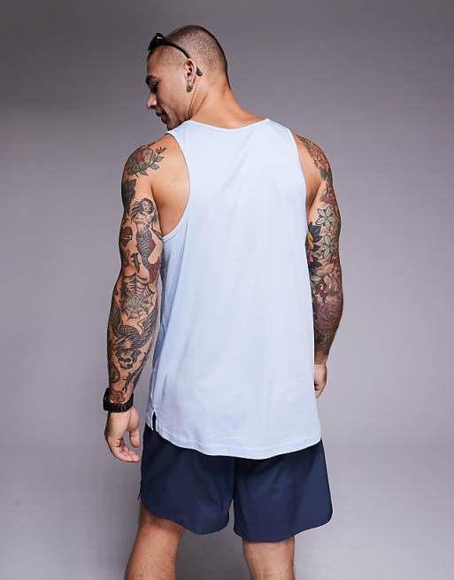 4505 Yoga Lightweight Quick Dry Performance Racer Back Tank In Sky Blue