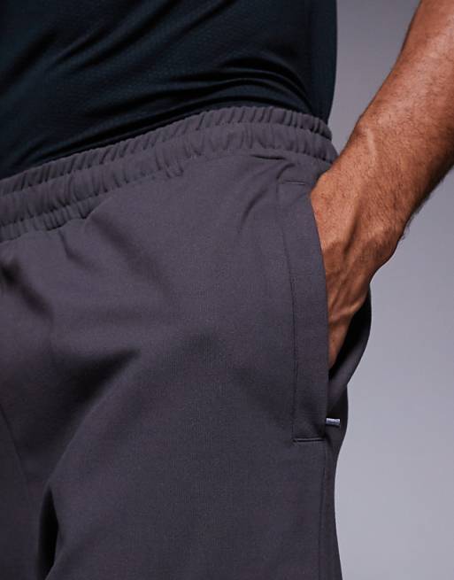 4505 Yoga Soft Touch 5 Inch Training Short With Zip Pockets In Granite Grey