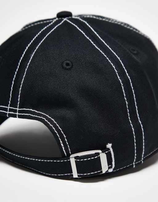 47 Brand NY Yankee Clean Cap With Contrast Stitch Detail In Black