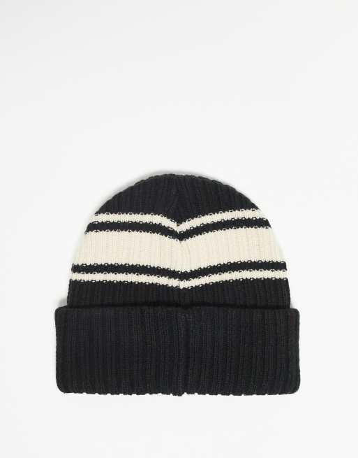 47 Brand NY Yankees Stripe Knit Beanie In Black Multi