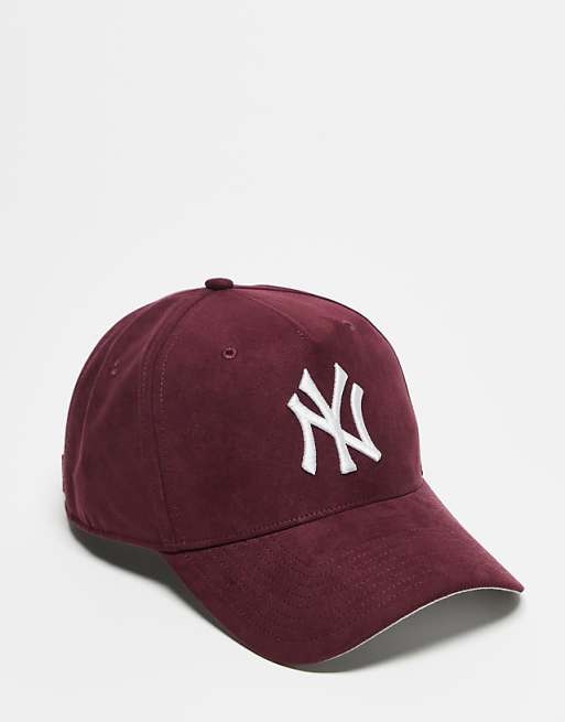 47 Brand NY Yankees suede mvp cap in burgundy