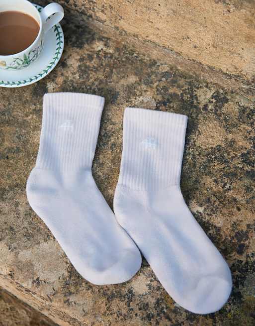4th & Reckless 2 pack crew socks in oat & chocolate