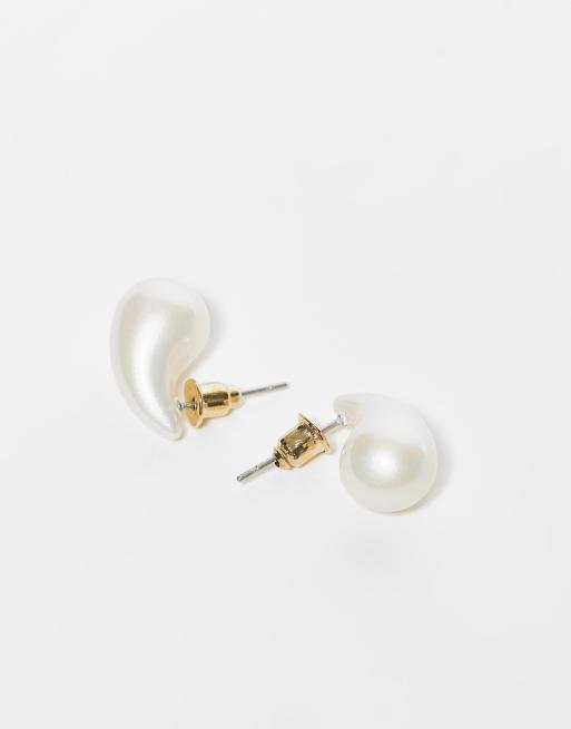 Accessorize 3 Pack Mini Teardrop Earrings In Gold Silver And Pearlescent