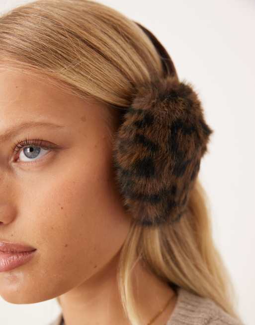 Accessorize Animal Fur Earmuff In Multi