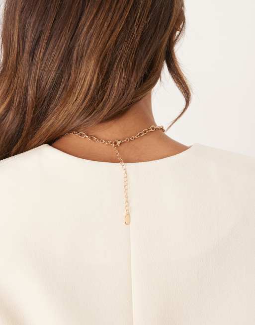 Accessorize Stone Cluster Charm Lariat Necklace In Gold