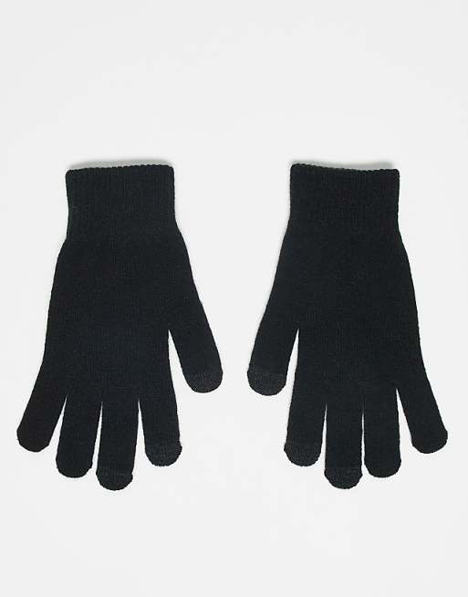 Accessorize super stretch touch gloves in black