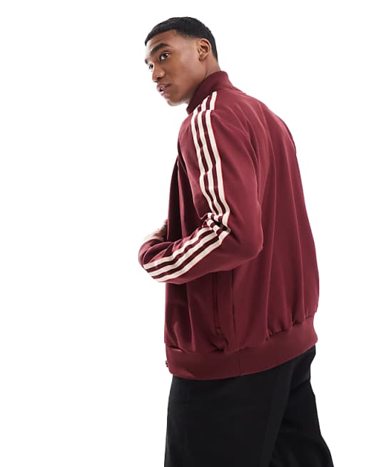 Adidas Football Bayern Munich Icons Track Top In Burgundy