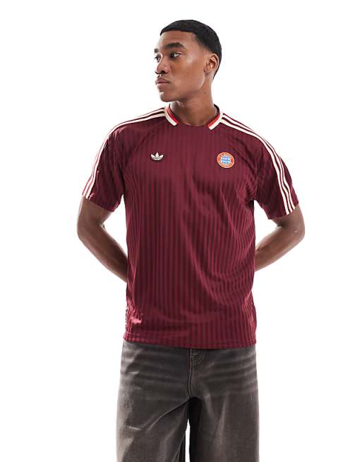 adidas Football Bayern Munich t-shirt in burgundy