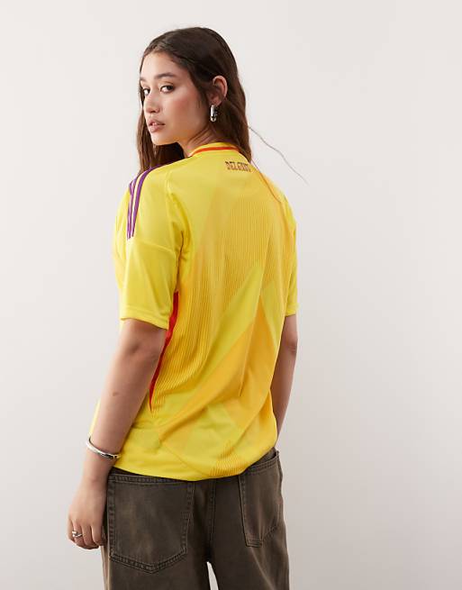 Adidas Football Belgium 2025 Away Shirt In Yellow