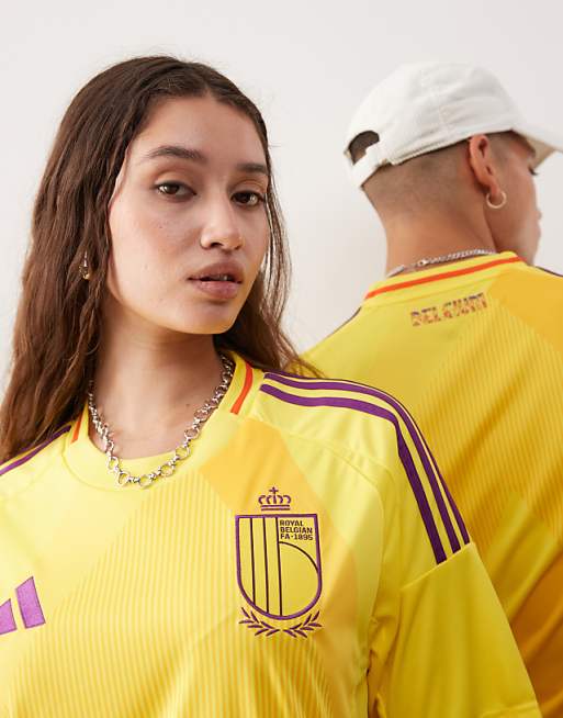 Adidas Football Belgium 2025 Away Shirt In Yellow