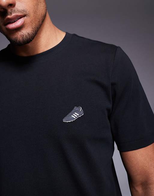 Adidas Football Copa T-shirt With Motif In Black
