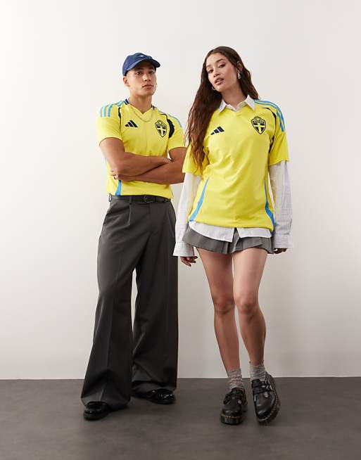 Adidas Football Euro 2025 Sweden Home Shirt In Yellow