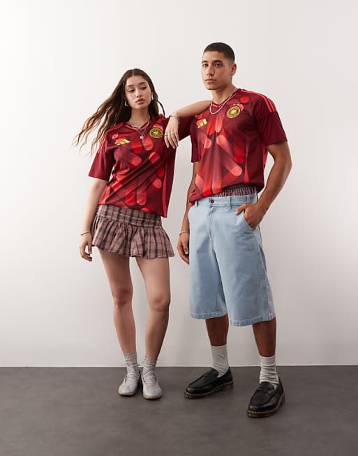 Adidas Football Germany 2025 Away Shirt In Burgundy