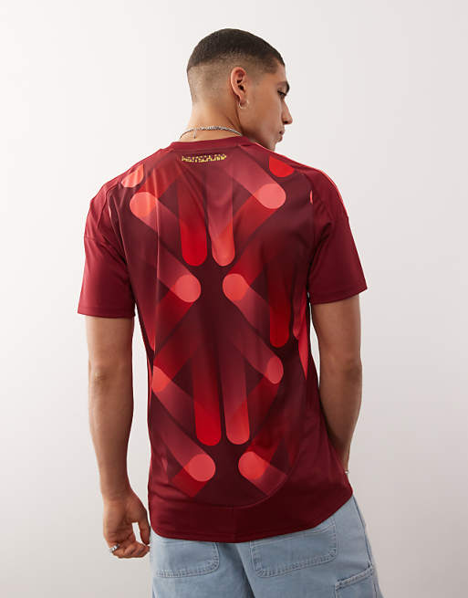Adidas Football Germany 2025 Away Shirt In Burgundy