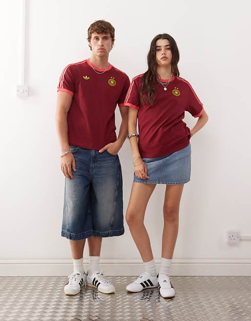 Adidas Football Germany T-shirt In Burgundy