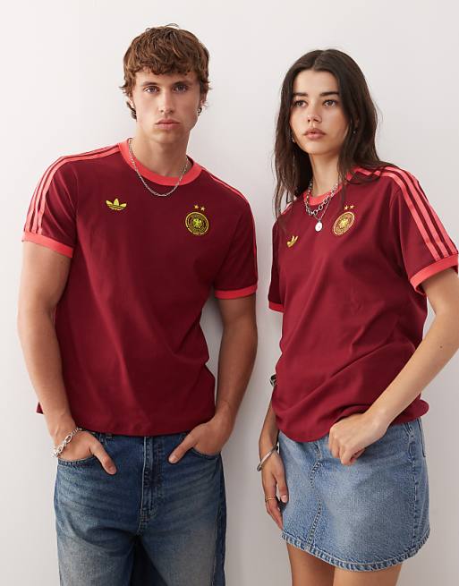 adidas Football Germany t-shirt in burgundy
