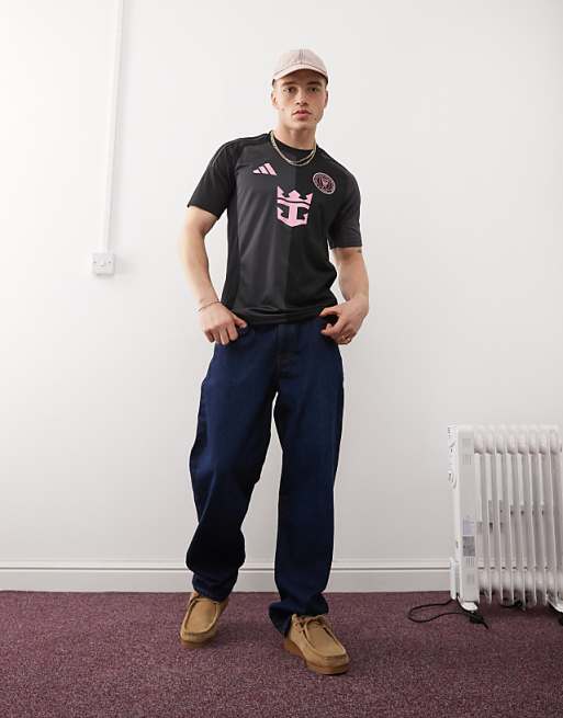 Adidas Football Inter Miami Away Jersey In Black And Pink