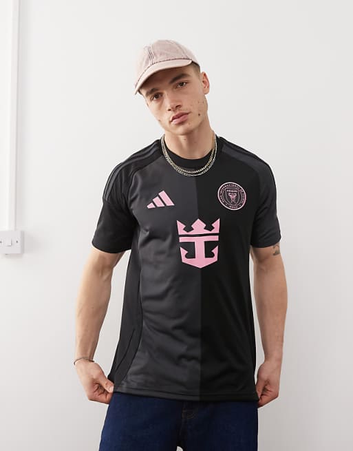 Adidas Football Inter Miami Away Jersey In Black And Pink