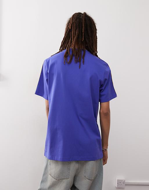 Adidas Football Manchester United Icon T-shirt In Blue And Yellow