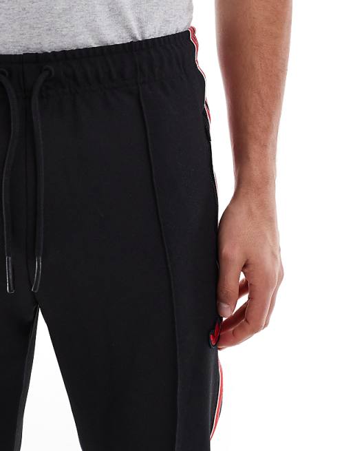 Adidas Football Manchester United Icons Trackpants In Black And Red