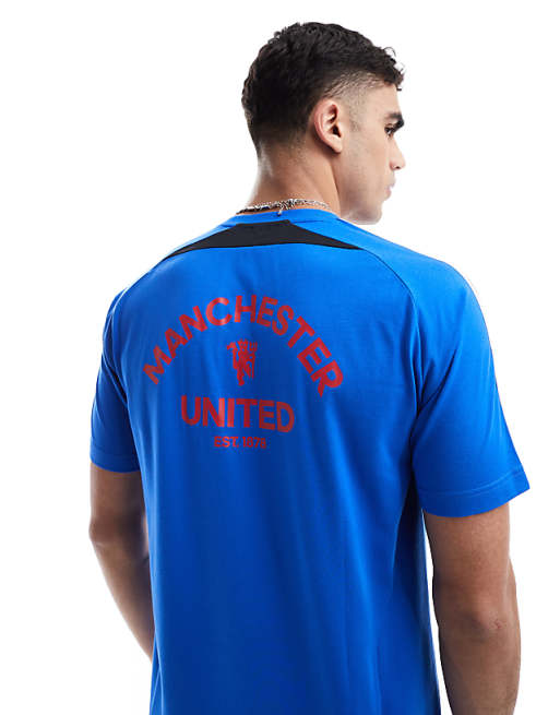 Adidas Football Manchester United Urban Purist T-shirt In Blue