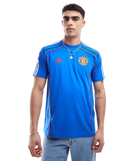 adidas Football Manchester United urban purist t-shirt in blue
