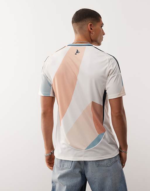 Adidas Football Spain 2025 Away Shirt In White And Pink