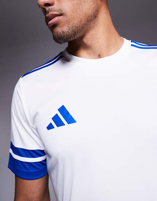 Adidas Football Squadra25 T-shirt In White And Blue