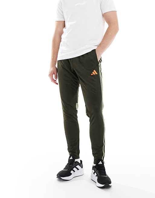 adidas Football Tiro 25 essentials training pants in night cargo / tent green / imp