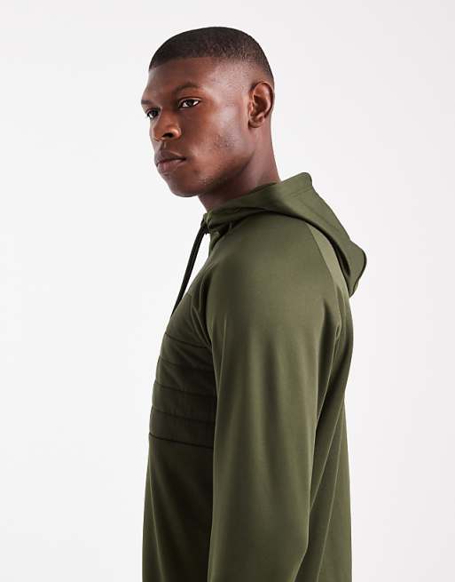 Adidas Football Tiro 25 Essentials Winterized Training Top In Night Cargo / Tent Green / Imp