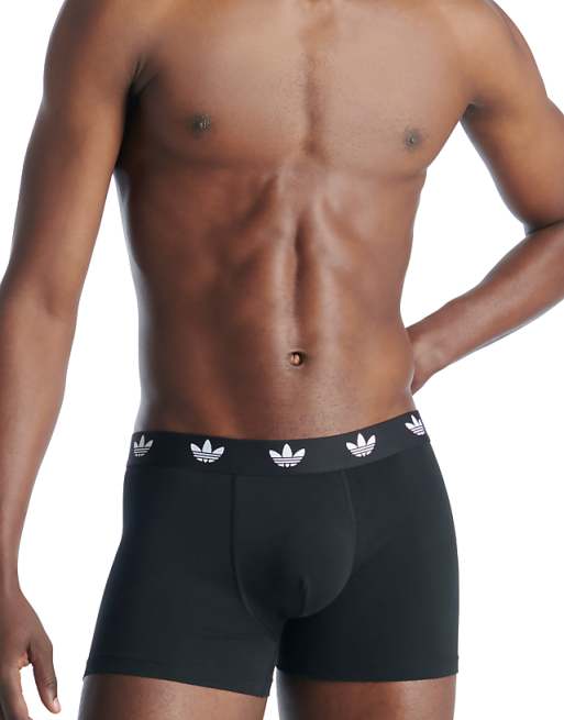Adidas Originals 3 pack comfort flex cotton trunks in black