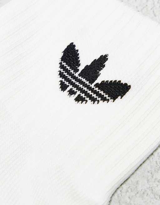 Adidas Originals 6 Pack Trefoil Ankle Socks In White