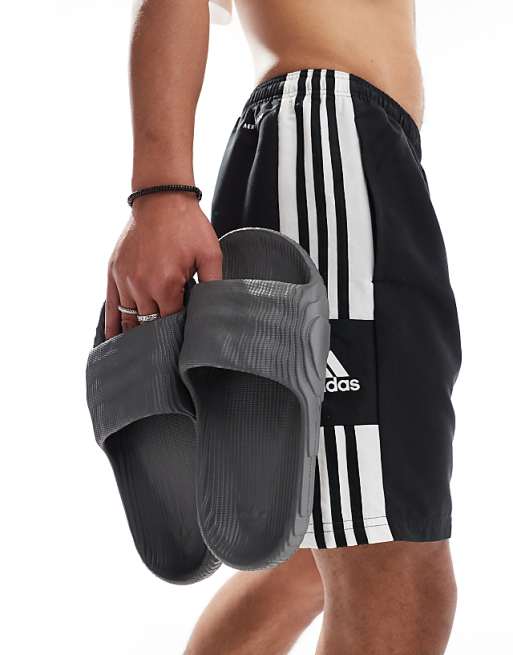 Adidas Originals Adilette 22 Sliders In Grey