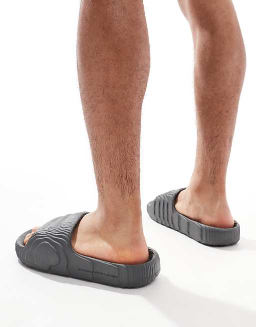 Adidas Originals Adilette 22 Sliders In Grey