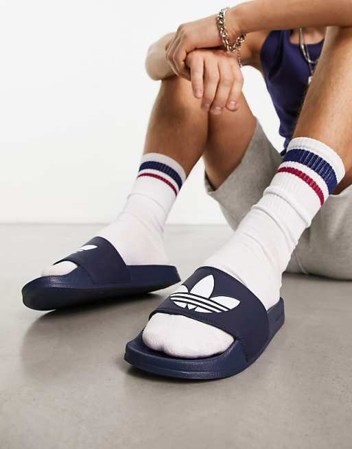 Adidas Originals Adilette Lite Sliders In Navy