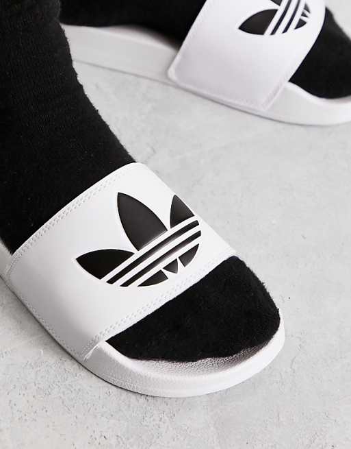 Adidas Originals Adilette Lite Sliders In White