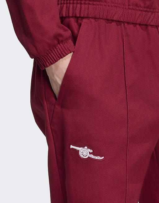 Adidas Originals Arsenal Terrace Icons Drill Pants In Team Coll Burgundy 2
