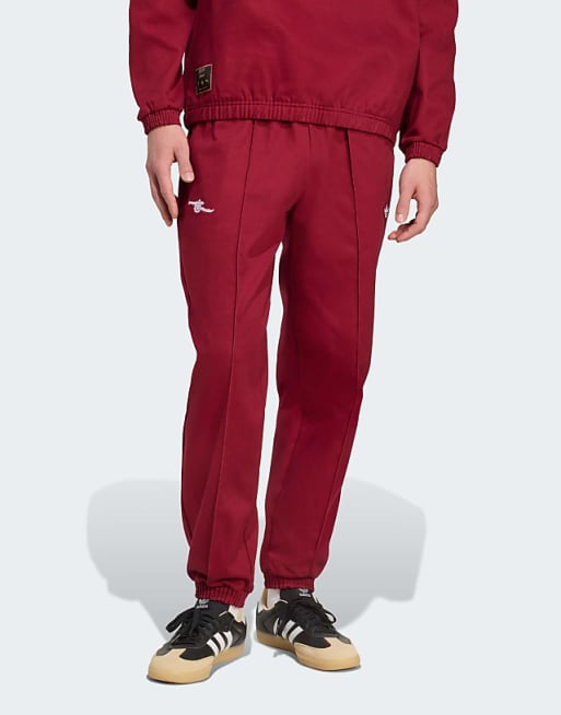 adidas Originals Arsenal terrace icons drill pants in team coll burgundy 2