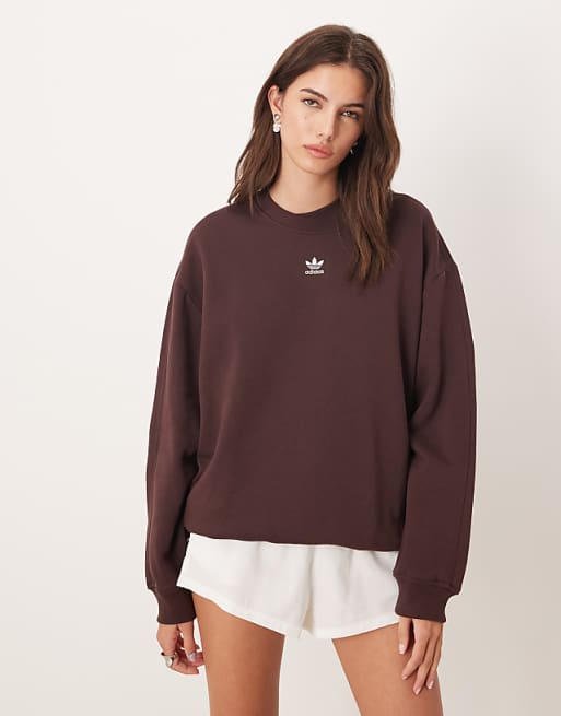 adidas Originals Essentials oversized sweatshirt in brown