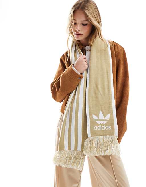Adidas Originals Football Scarf In Magic Beige