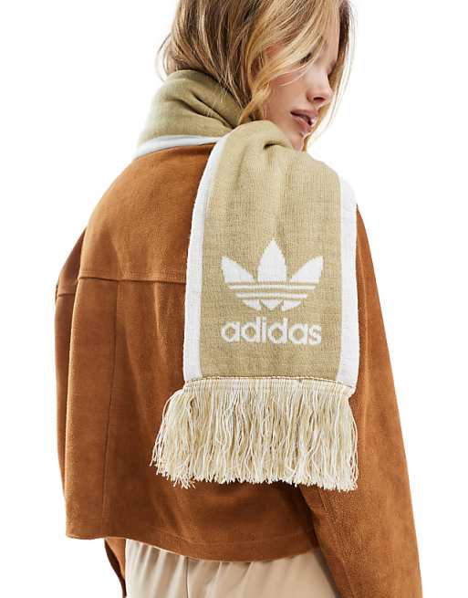Adidas Originals Football Scarf In Magic Beige