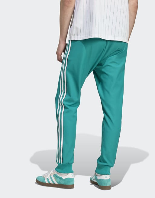 Adidas Originals Liverpool Fc Terrace Icons Track Pants In Sea Green