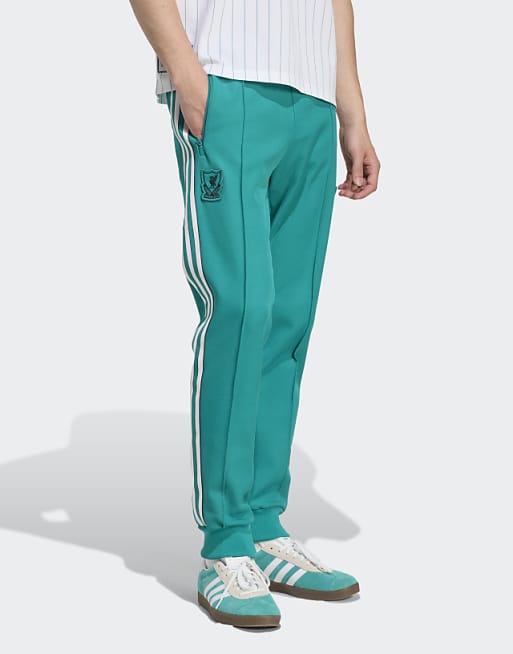 adidas Originals Liverpool fc terrace icons track pants in sea green