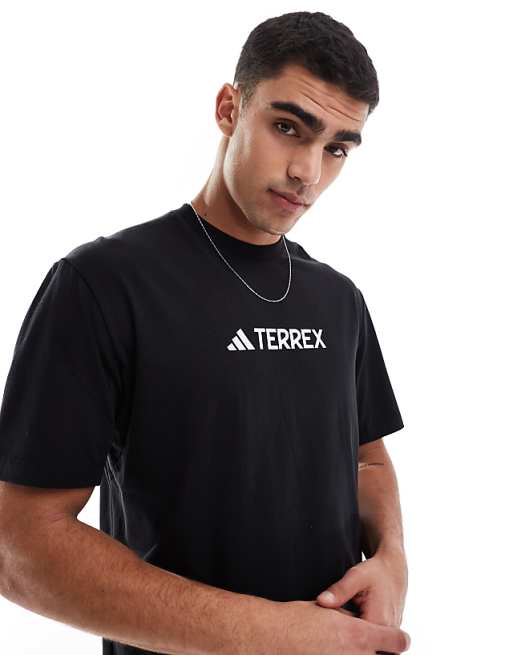 Adidas Outdoor Terrex T-shirt With Chest Logo In Black