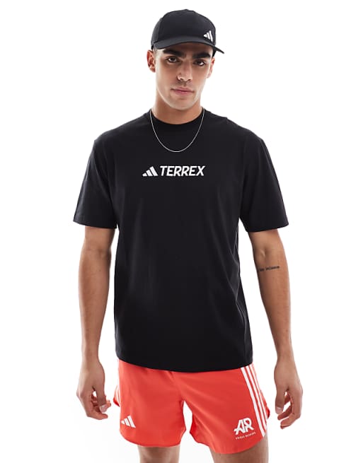 adidas Outdoor Terrex t-shirt with chest logo in black