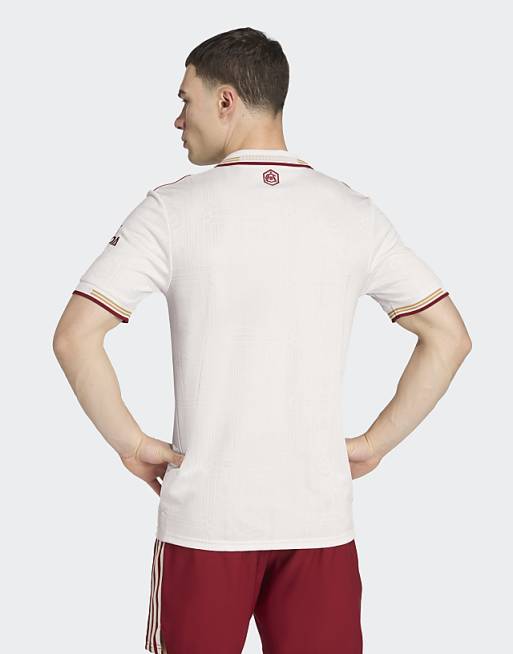 Adidas Performance Arsenal 25/26 Third Authentic Jersey In Cloud White / Team Coll Burgun