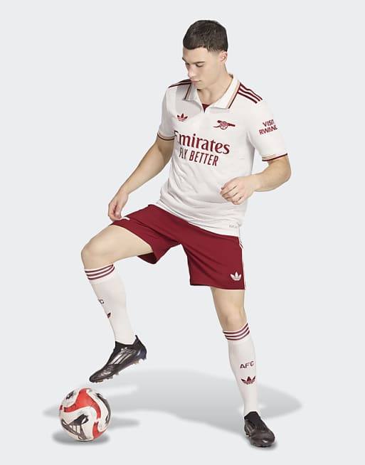 Adidas Performance Arsenal 25/26 Third Authentic Jersey In Cloud White / Team Coll Burgun