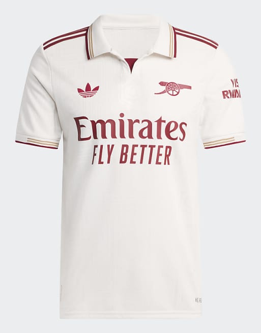 Adidas Performance Arsenal 25/26 Third Authentic Jersey In Cloud White / Team Coll Burgun