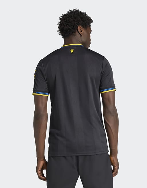 Adidas Performance Manchester United 25/26 Third Authentic Jersey In Black