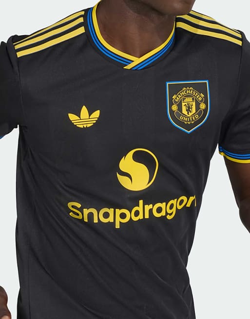 Adidas Performance Manchester United 25/26 Third Authentic Jersey In Black